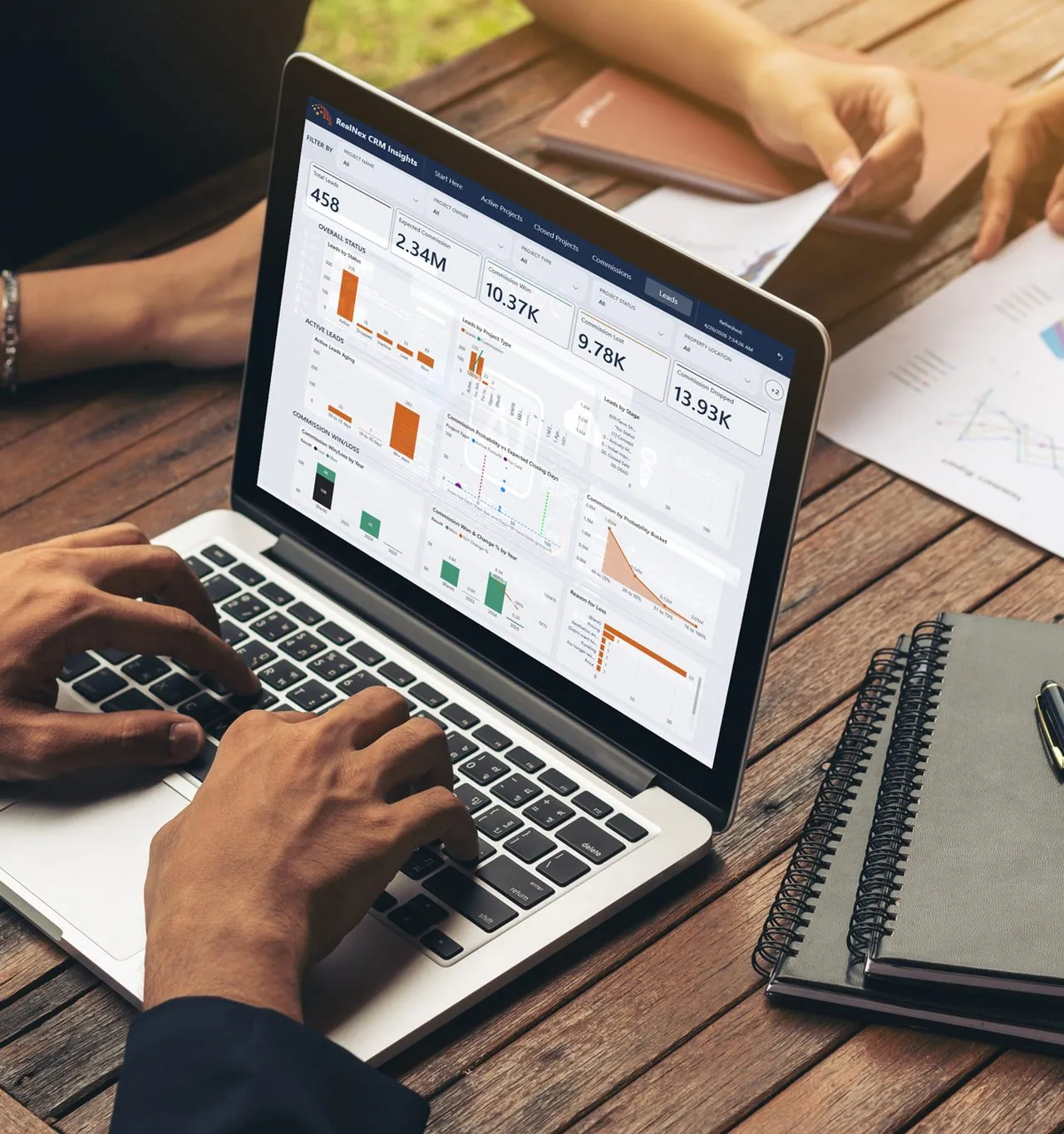 RealNex KRM AI-powered intelligence connecting contact, property, and market data for CRE brokers