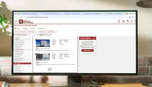 Detailed comps and analysis on a desktop monitor