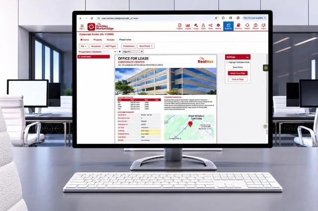 RealNex MarketEdge professionally designed CRE presentation and marketing templates