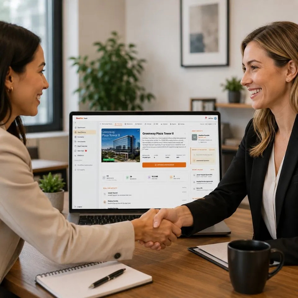 RealNex Bridge deal management workflow integrated in RealNex Navigator for commercial real estate transactions