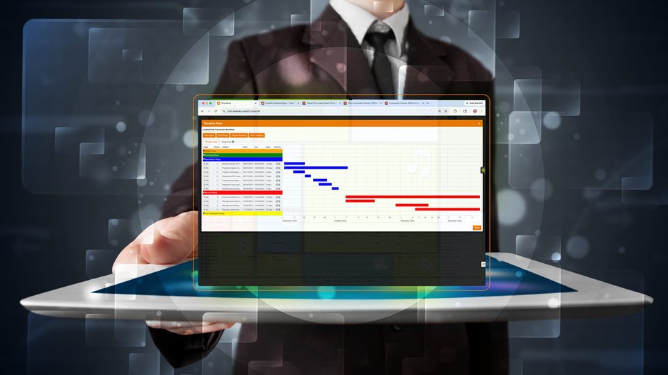 Leasing team managing deal workflow