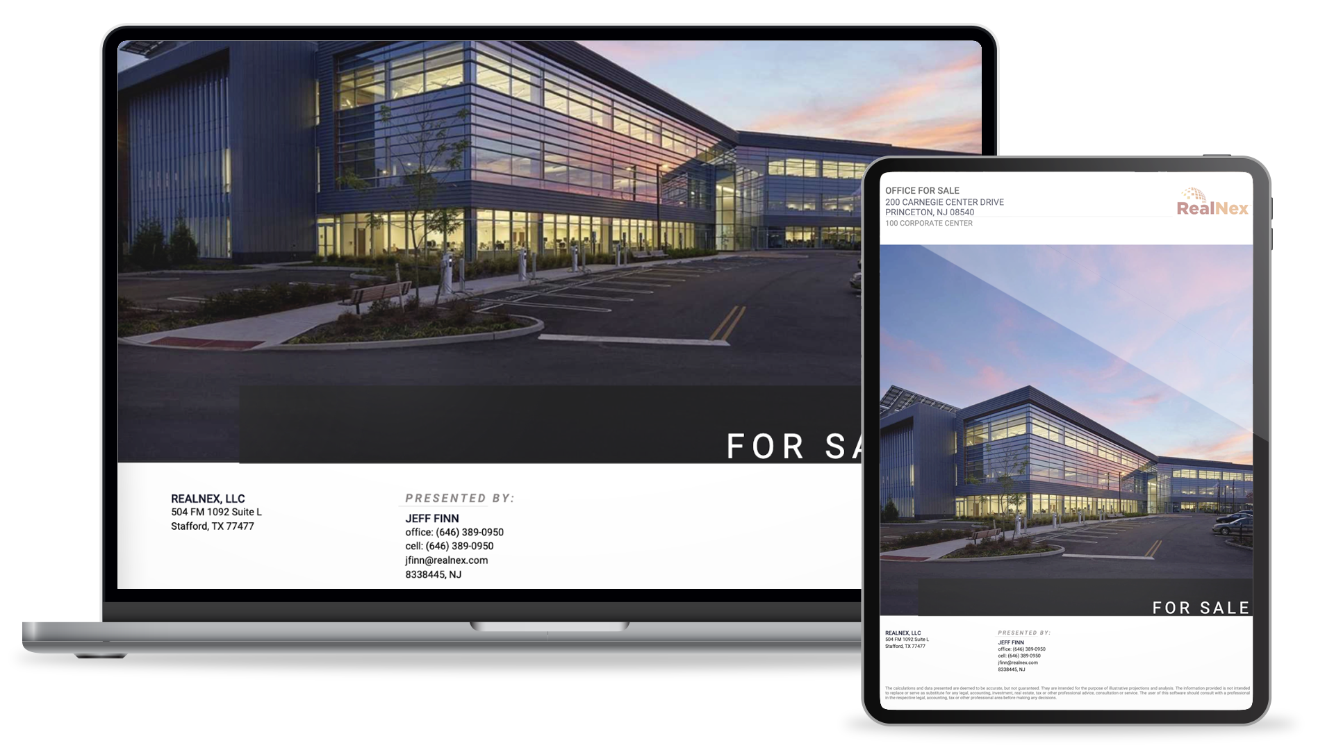 RealNex MarketEdge offering memorandum and branded marketing materials generated for a commercial property.
